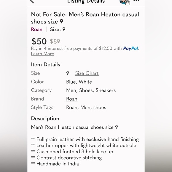 Men’s Roan Heaton casual shoes size 9 - Picture 12 of 14